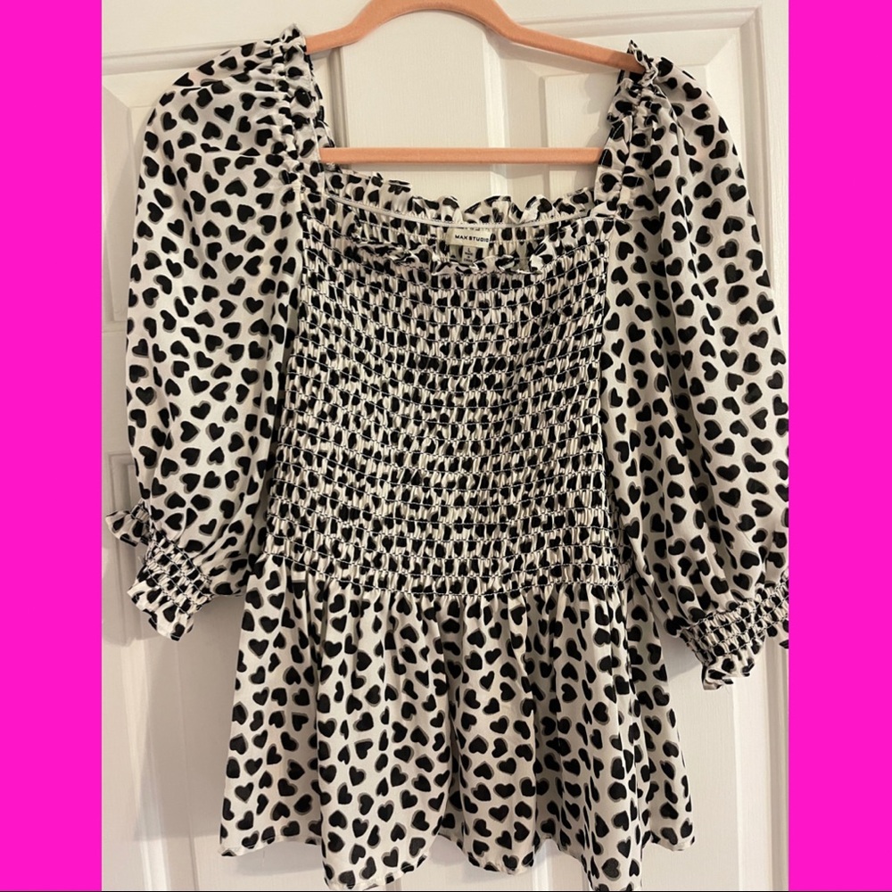 Smocked Peplum Top